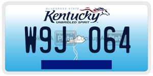 W9J064  license plate in KY