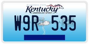 W9R535  license plate in KY