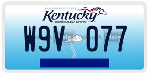 W9V077  license plate in KY