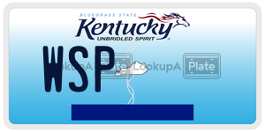 WSP  license plate in KY