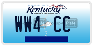 WW4CC  license plate in KY