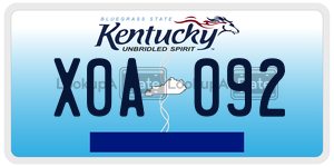 X0A092  license plate in KY