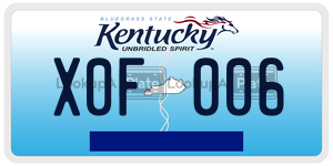 X0F006  license plate in KY