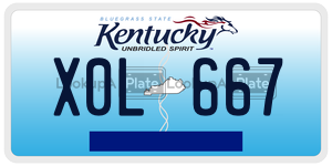 X0L667  license plate in KY