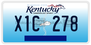X1C278  license plate in KY