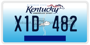 X1D482  license plate in KY