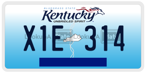 X1E314  license plate in KY