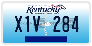 X1V284  license plate in KY
