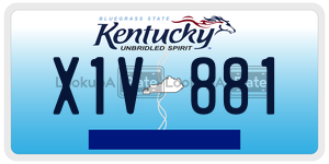 X1V881  license plate in KY