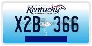 X2B366  license plate in KY