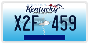 X2F459  license plate in KY