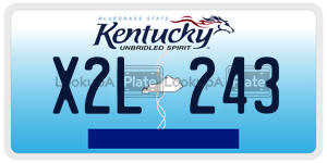X2L243  license plate in KY