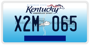 X2M065  license plate in KY