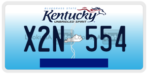 X2N554  license plate in KY
