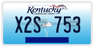 X2S753  license plate in KY