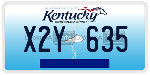 X2Y635  license plate in KY