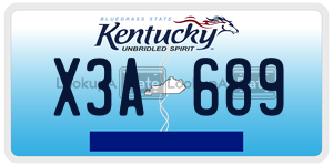 X3A689  license plate in KY