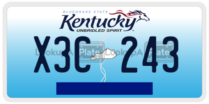 X3C243  license plate in KY