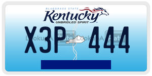 X3P444  license plate in KY