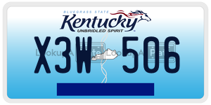 X3W506  license plate in KY
