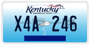 X4A246  license plate in KY