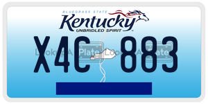 X4C883  license plate in KY