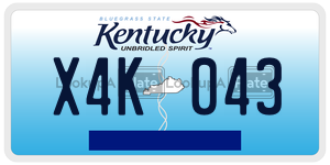 X4K043  license plate in KY
