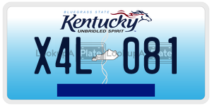 X4L081  license plate in KY