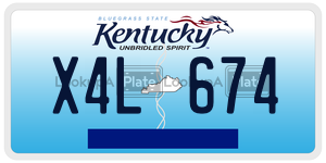 X4L674  license plate in KY