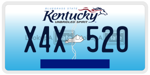 X4X520  license plate in KY