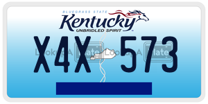 X4X573  license plate in KY