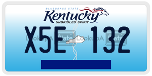 X5E132  license plate in KY