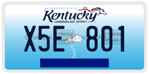 X5E801  license plate in KY