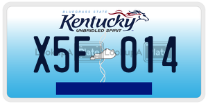 X5F014  license plate in KY