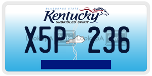 X5P236  license plate in KY