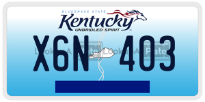 X6N403  license plate in KY