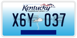 X6Y037 license plate in Kentucky