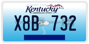 X8B732  license plate in KY