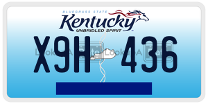 X9H436 license plate in Kentucky