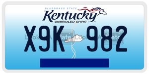 X9K982  license plate in KY