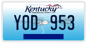 Y0D953  license plate in KY