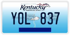 Y0L837  license plate in KY