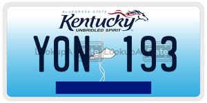 Y0N193  license plate in KY