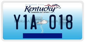 Y1A018  license plate in KY