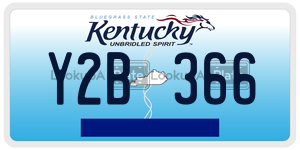 Y2B366  license plate in KY