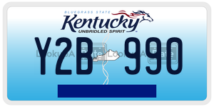 Y2B990  license plate in KY