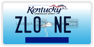 ZLONE  license plate in KY