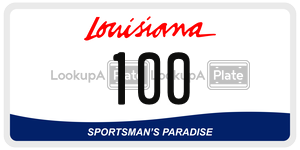 100  license plate in LA
