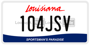 104JSV  license plate in LA