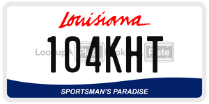104KHT  license plate in LA